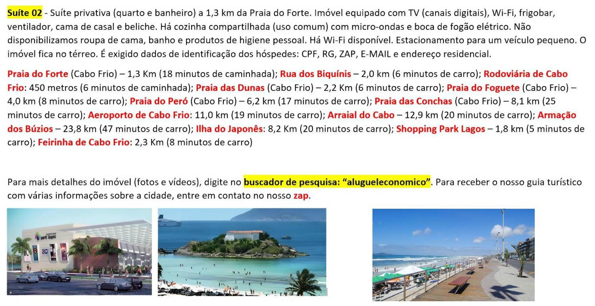 Cabo Frio - Suites - Jardim Flamboyant - Aluguel Economico Eksteriør billede