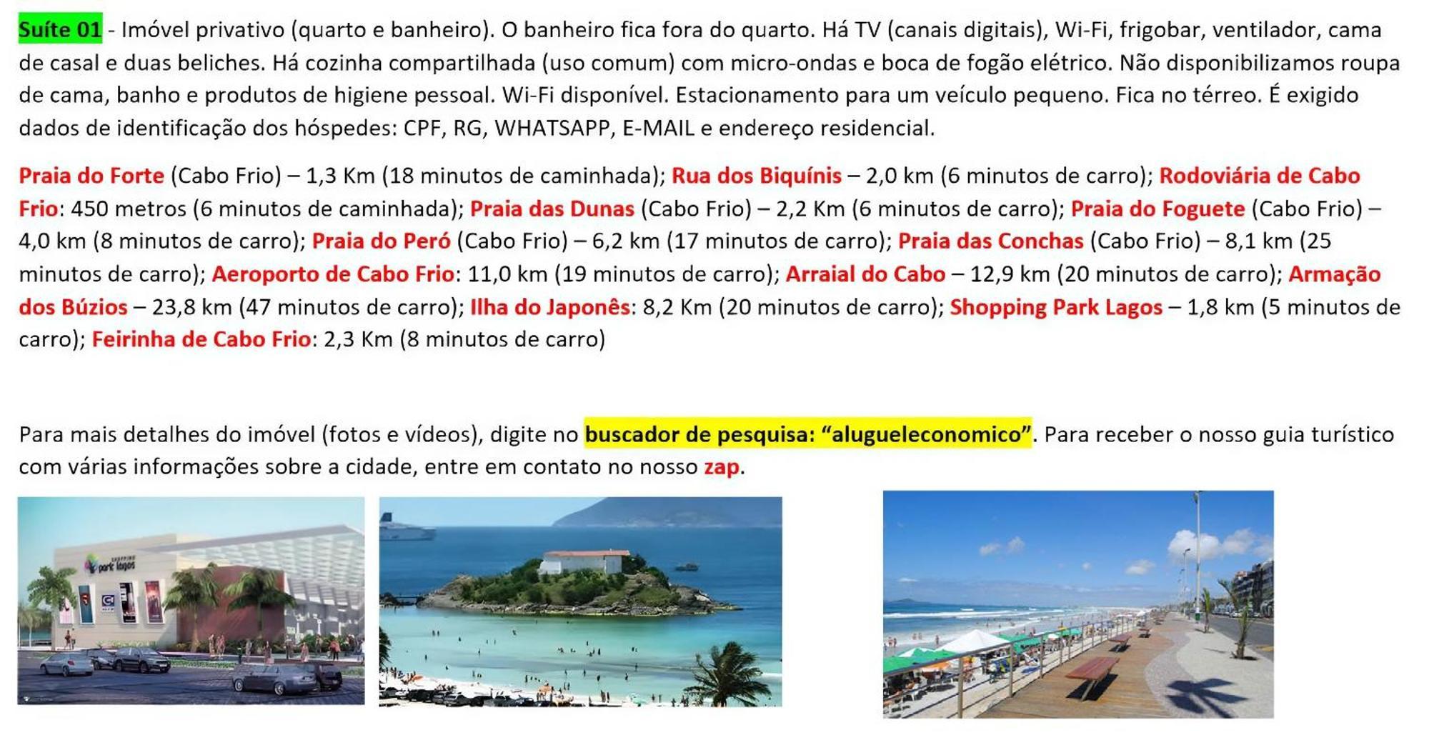 Cabo Frio - Suites - Jardim Flamboyant - Aluguel Economico Eksteriør billede